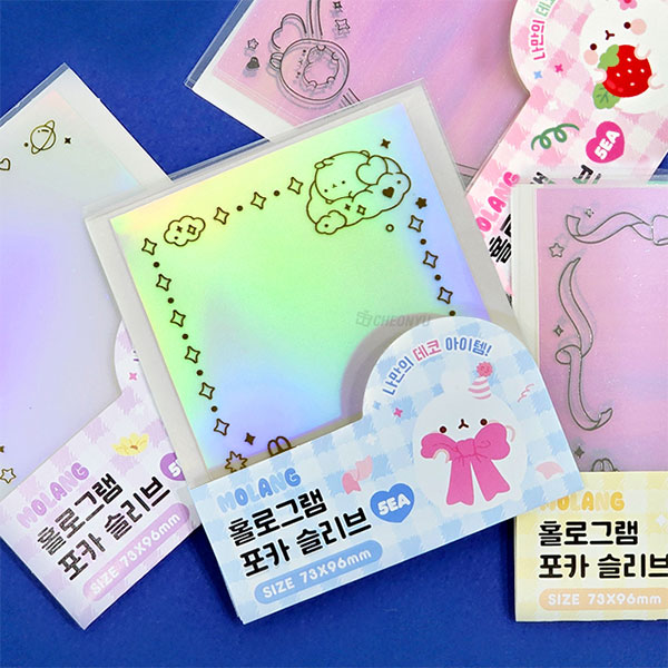 JINILAND Poca Hologram (Light Pink, Pink, Blue, Purple) Photocard Sleeve Sticker