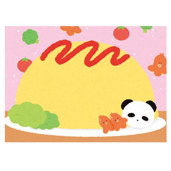 Yummy panda sticky memo Omurice