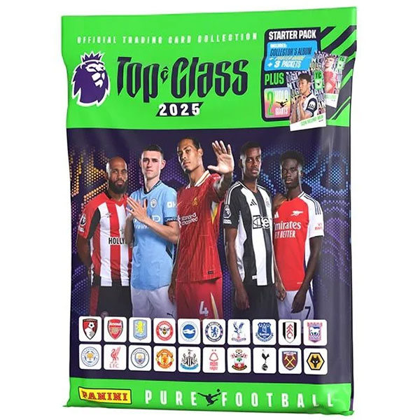 Panini Books Futbalové karty Panini Top Class 2025 Premier League Starter set