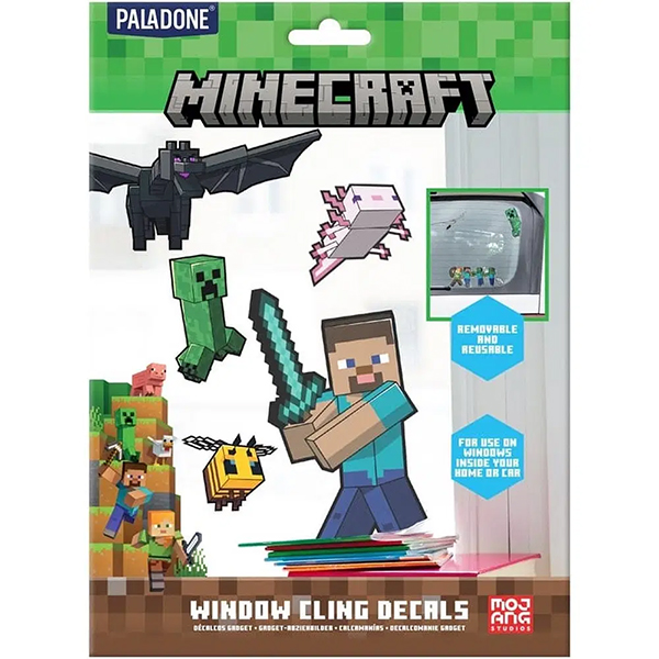 Paladone Minecraft Window Cling Decals Samolepky na okno Sada