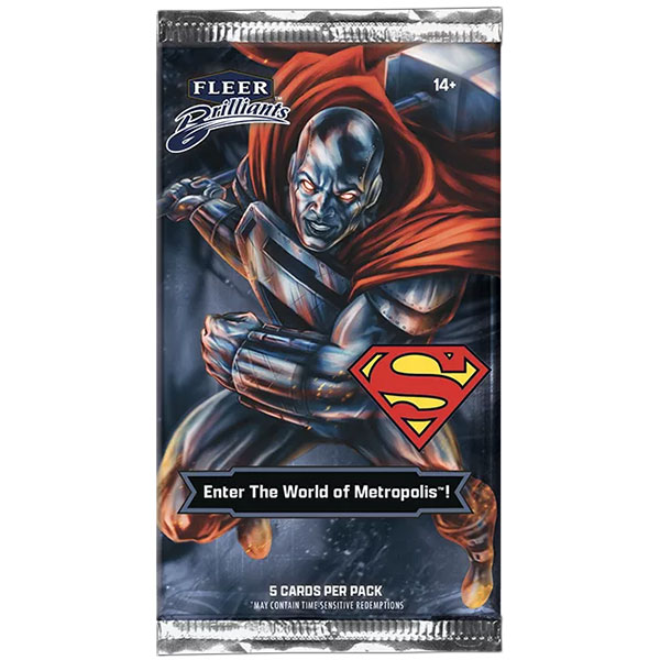 Zberateľské karty Upper Deck 2025 Fleer Brilliants Superman Mega Booster pack