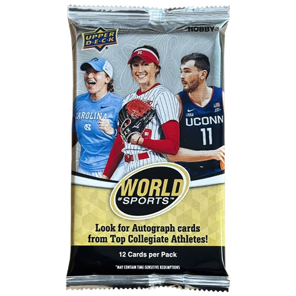Športové karty Upper Deck 2025 World of Sports Volume 1 Hobby Booster pack