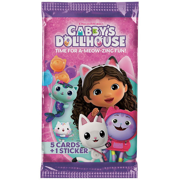 Panini Books Panini Gabby's Dollhouse: Time for a Meow-Zing Fun Zberateľské karty Booster Pack