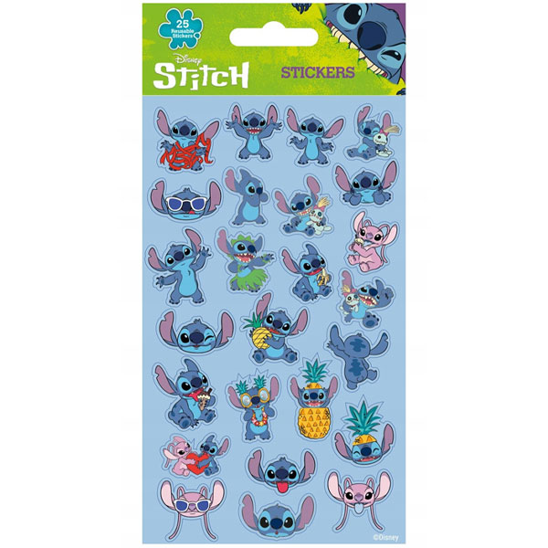 Pyramid International Lilo & Stitch: Stitch & Angel Nálepky Reusable Paper Stickers Sada 25 ks