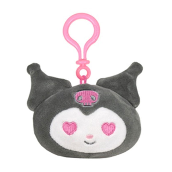 Sanrio Hello Kitty Grey Kuromi Plush Figure Keychain 7 cm