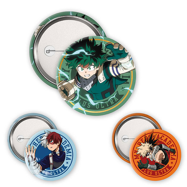 Abysse Corp My Hero Academia Midoriya, Bakugo & Todoroki Odznaky 3-Pack