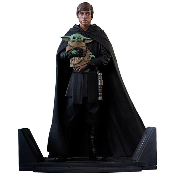 Diamond Select Star Wars: The Mandalorian Premier Collection 1/7 Luke Skywalker & Grogu 25 cm