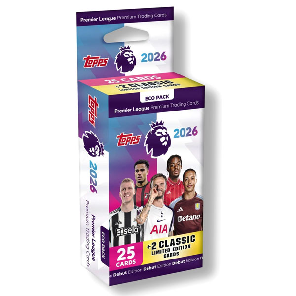 Futbalové karty Topps Premier League Premium 2026 Eco Pack