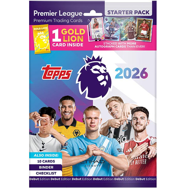 Futbalové karty Topps Premier League Premium 2026 Starter Pack