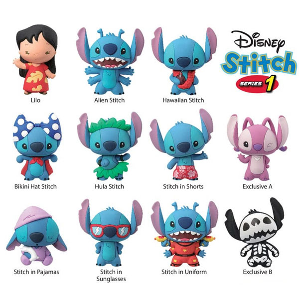 Monogram International Lilo & Stitch 3D PVC Bag Clips Series 1