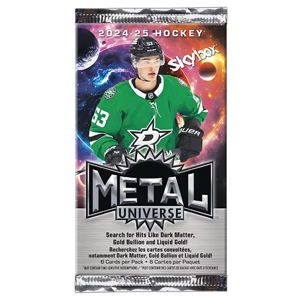 Hokejové karty Upper Deck 2024/2025 Skybox Metal Universe Hockey Blaster Booster Pack