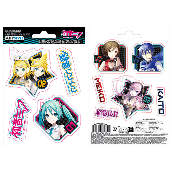Abysse Corp Hatsune Miku Characters Nálepky 2-Pack (16 x 11cm)