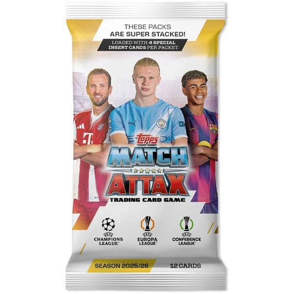 Futbalové karty Topps Match Attax UEFA Champions League 2025/2026 Booster Pack