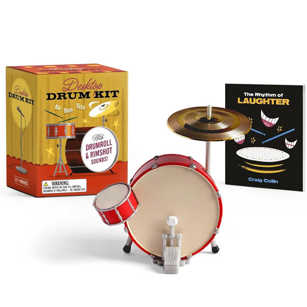 RP Minis Desktop Drum Kit: With Drumroll and Rimshot Sounds! Miniature Editions