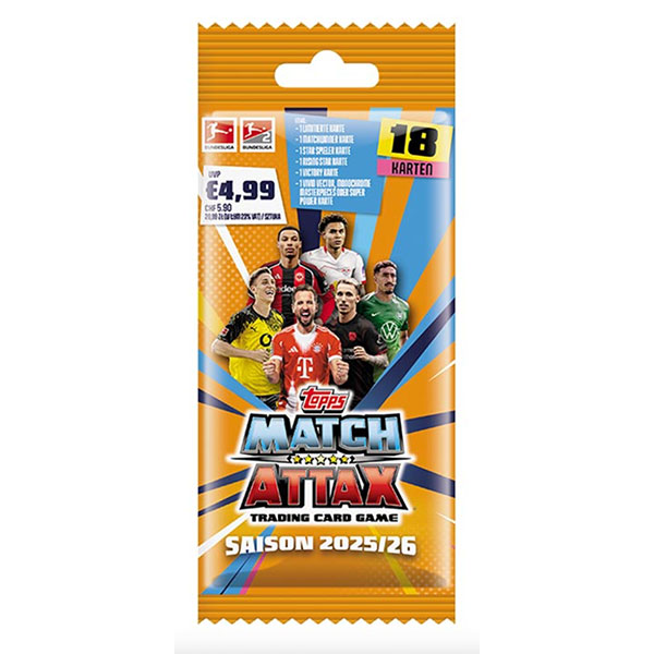 Futbalové karty Topps Match Attax Bundesliga 2025/2026 Power Pack
