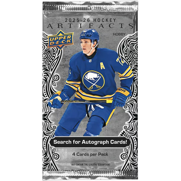 Hokejové karty Upper Deck 2025/2026 Artifacts Hockey Hobby Booster pack