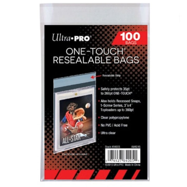 Ultra PRO Obaly na karty UltraPro One-Touch Resealable Bags balíček 100 ks obalov