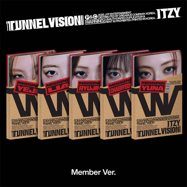 JYP Entertainment ITZY – Tunnel Vision (Member ver. 5 types)