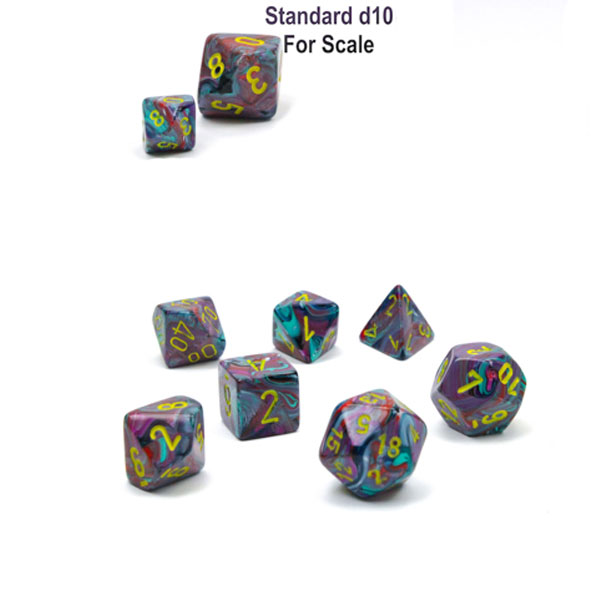 Sada kociek na RPG: Chessex - Festive Mini-hedral Mosaic Yellow (7 ks)