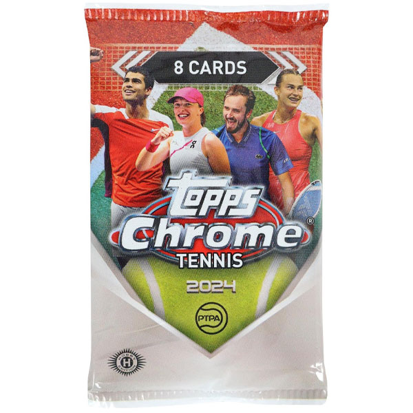Tenisové karty 2024 Topps Chrome Tennis Hobby booster pack