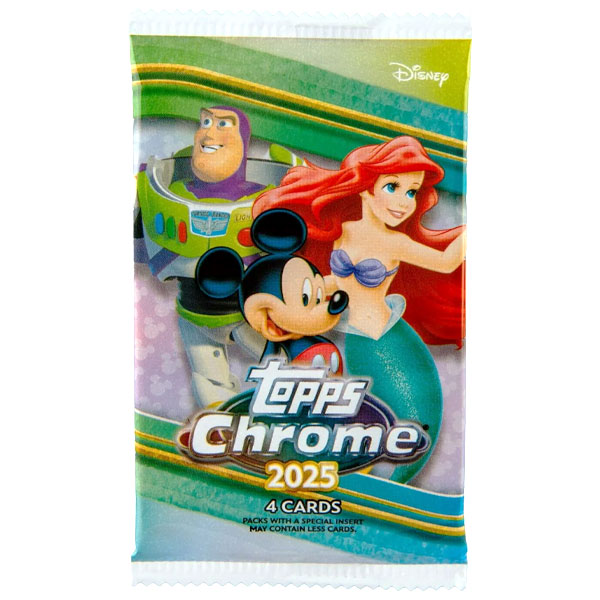 Zberateľské karty 2025 Topps Chrome Disney Mega booster pack