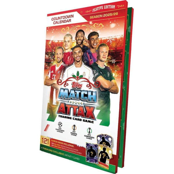 Futbalové karty Topps Match Attax UEFA Champions League 2025/2026 Countdown Calendar