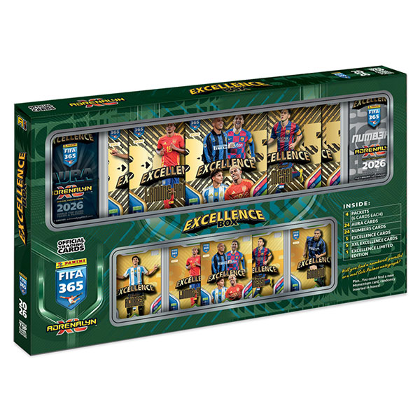 Panini Books Futbalové karty Panini FIFA 365 2025/2026 Adrenalyn Excellence Box