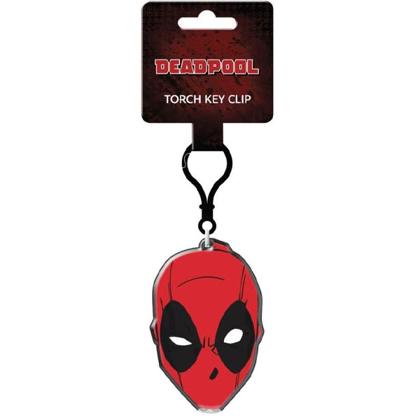 Pyramid International Deadpool Face Torch Keyclip Kľúčenka