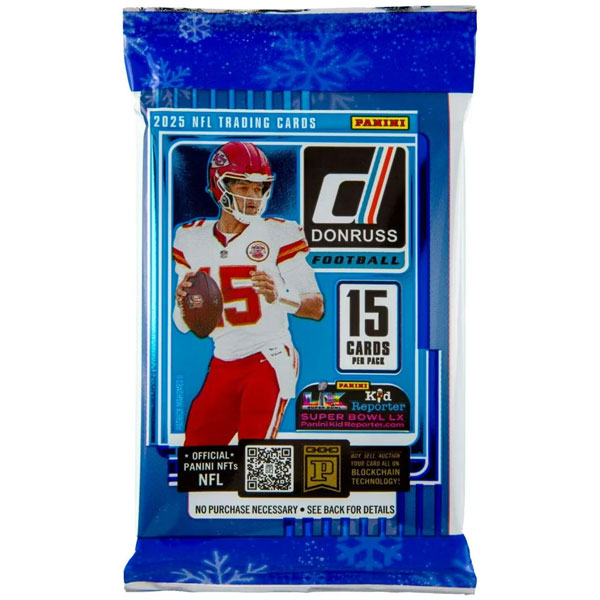 Panini Books NFL karty Panini Donruss Football 2025 Holiday Blaster booster pack