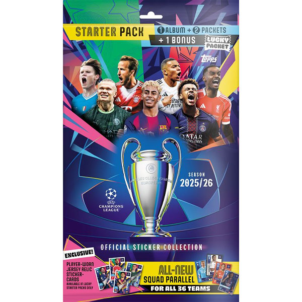 Topps Champions League 2026 Samolepky starter pack