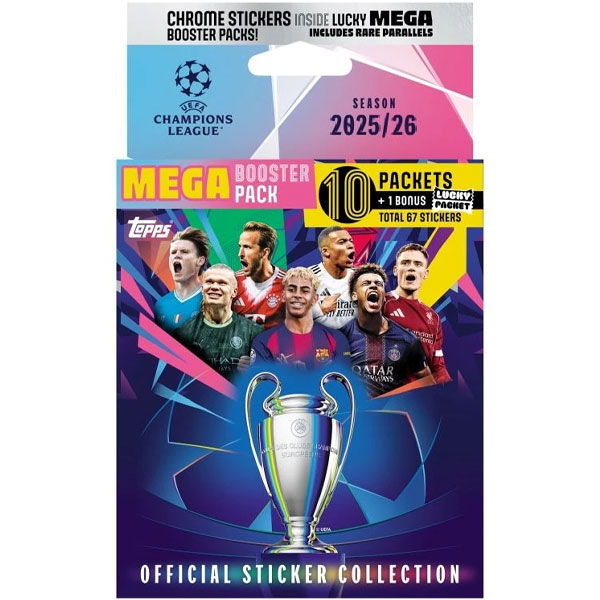 Topps Champions League 2026 Samolepky Mega Eco Pack