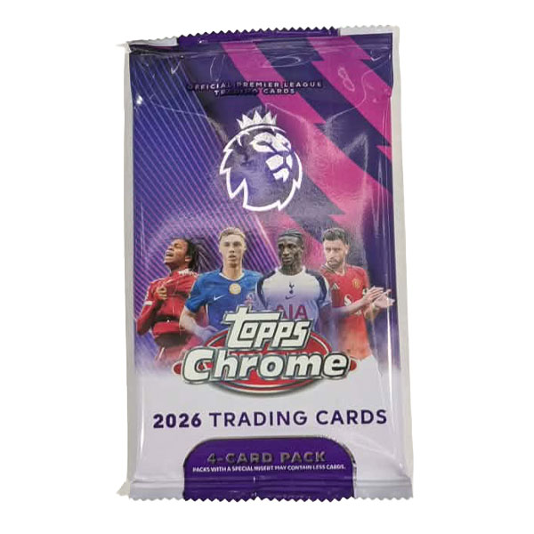 Futbalové karty Topps Chrome Premier League 2026 Value Booster Pack