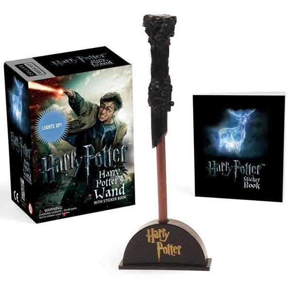 Running Press Harry Potter Wizard's Wand with Sticker Book: Lights Up! (Miniature Editions)