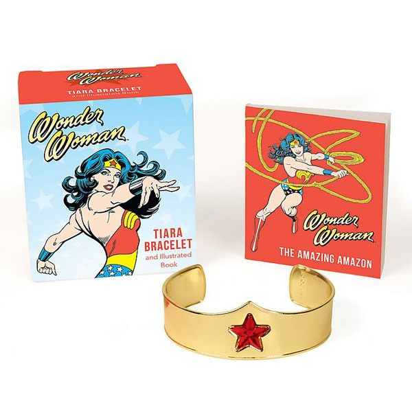 Running Press Wonder Woman Tiara Bracelet and Illustrated Book (Miniature Editions)