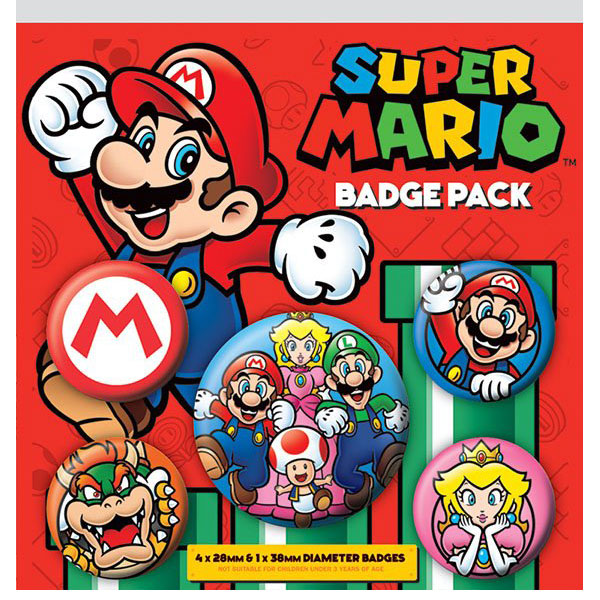 E-shop Pyramid International Super Mario Odznaky (5-Pack)