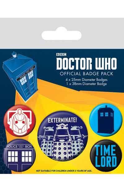 Pyramid International Doctor Who Odznaky Exterminate (5-Pack)