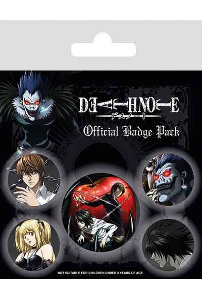 Pyramid International Death Note Odznaky Characters (5-Pack)