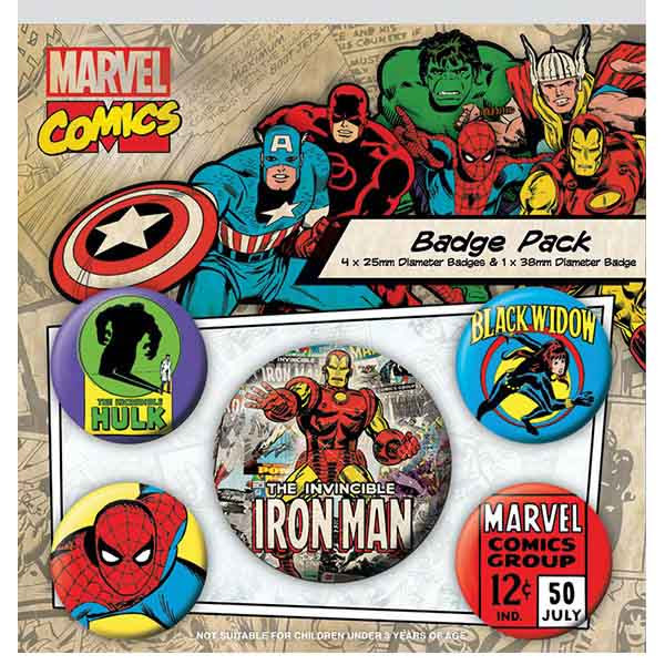 Pyramid International Marvel Comics Odznaky Iron Man (5-Pack)