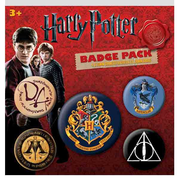 Pyramid International Harry Potter Hogwarts Odznaky (5-Pack)