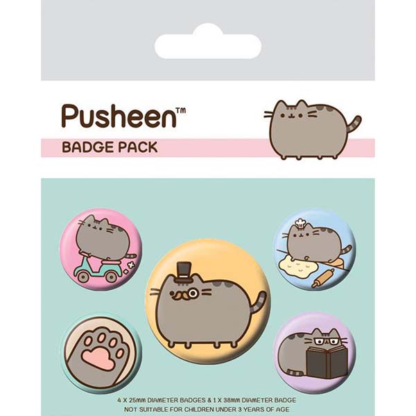 Pusheen Fancy Odznaky (5-Pack)