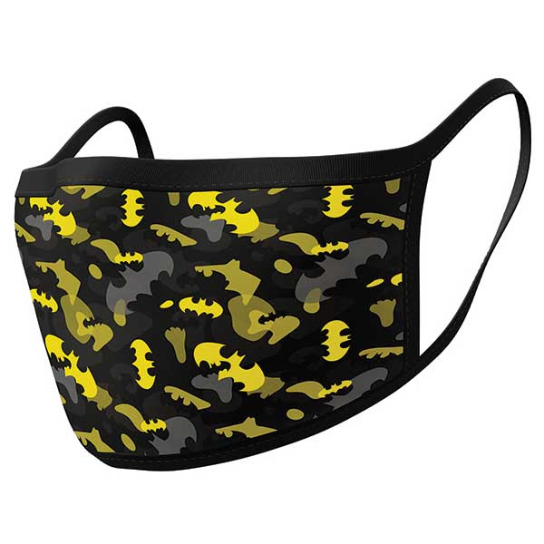 Pyramid International Rúška Batman Face Masks Camo Yellow 2-Pack