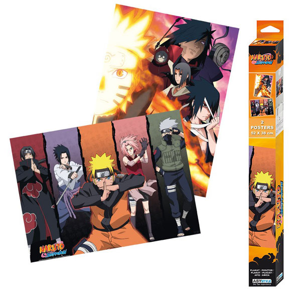 Abysse Corp Naruto Shippuden Groups Posters 2-Pack 52 x 38 cm