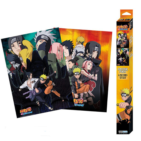 Abysse Corp Naruto Shippuden Ninjas Posters 2-Pack 52 x 38 cm