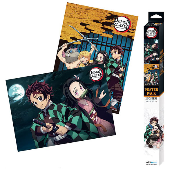 Abysse Corp Demon Slayer Group and Duo Posters 2-Pack 52 x 38 cm