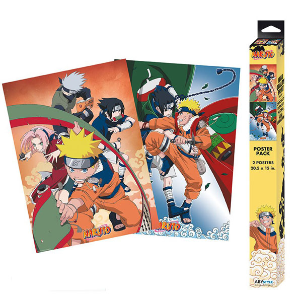 Abysse Corp Naruto Shippuden Team 7 Posters 2-Pack 52 x 38 cm