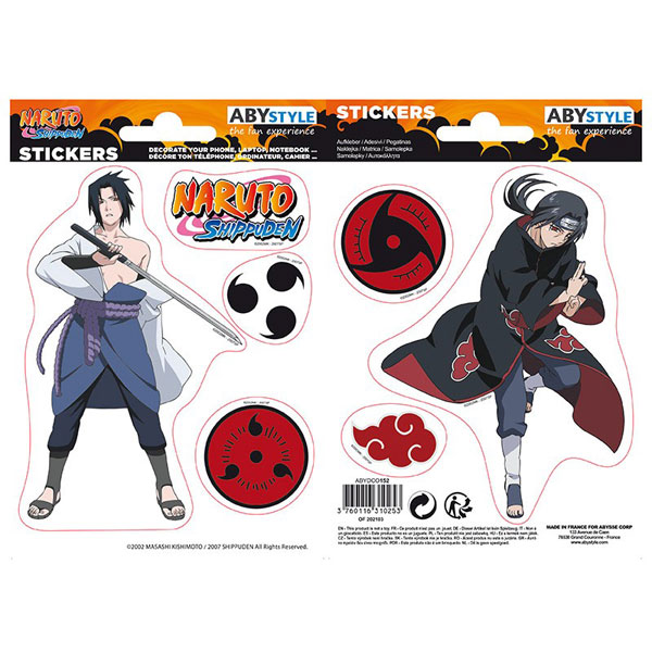 Abysse Corp Naruto Shippuden Sasuke and Itachi Nálepky 2-Pack (16 x 11cm)