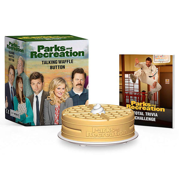 Running Press Parks and Recreation Talking Waffle Button Miniature Editions