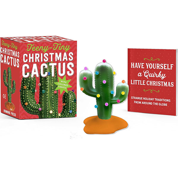 Running Press Teeny-Tiny Christmas Cactus It Lights Up! Miniature Editions