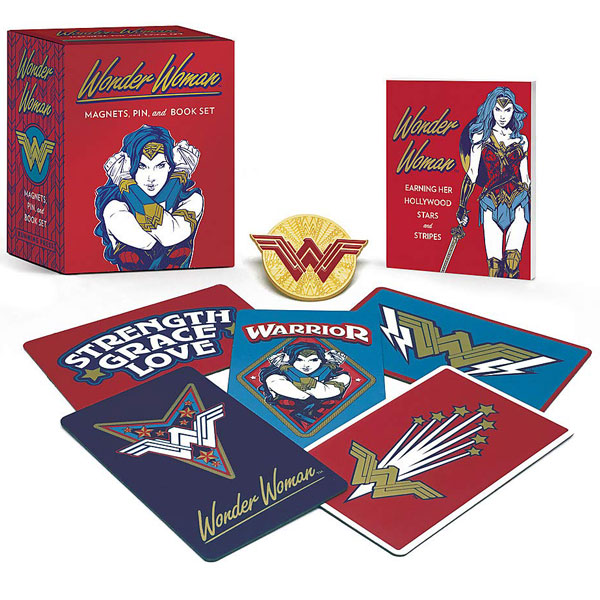 Running Press Wonder Woman Magnets, Pin, and Book Set Miniature Editions