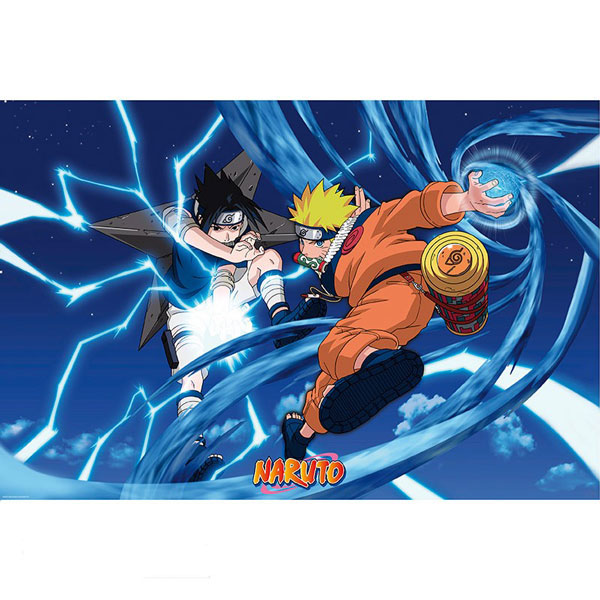 Abysse Corp Naruto Shippuden Naruto & Sasuke Poster 91,5 x 61 cm